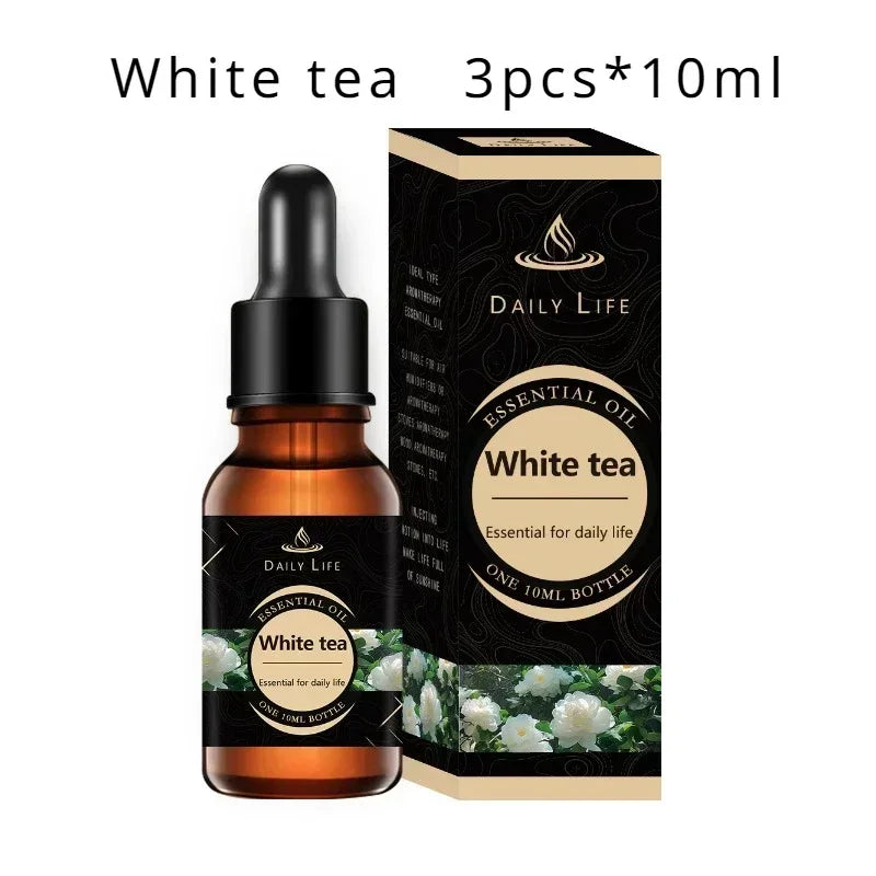 10ml*3pcs Aromatherapy Plant Essential Oil Water-soluble Humidifier Fireless Aromatherapy Refill Liquid Aromatherapy Machine Set