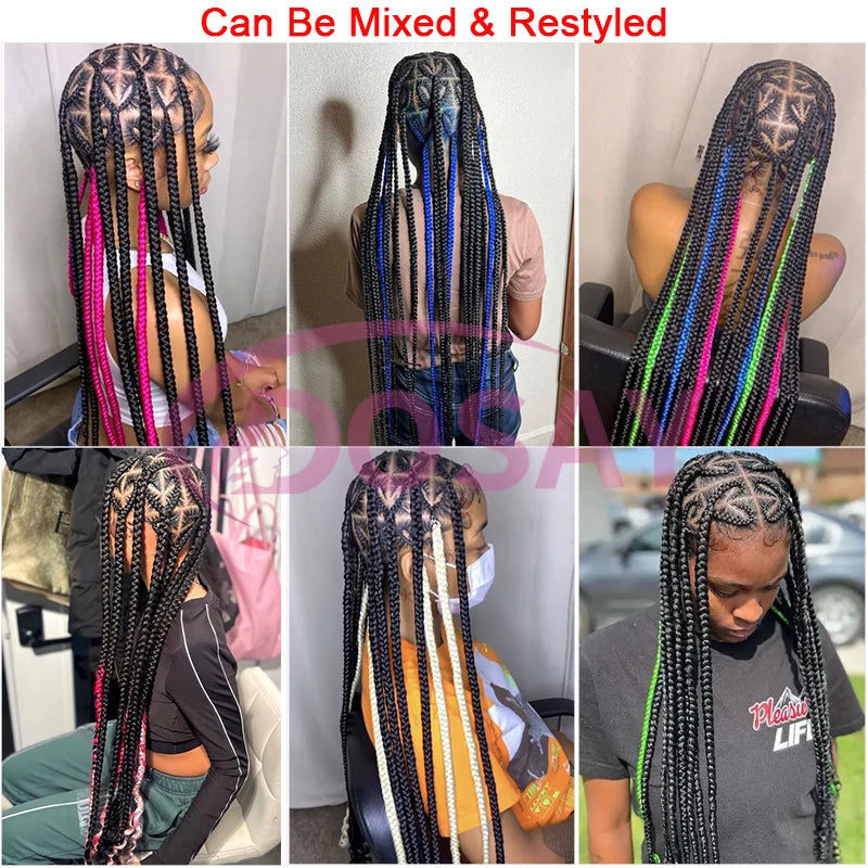 On Sale Heart Box Braids Lace Wig 36 Inches Synthetic Lace Braided Wigs Cornrow Braids Lace Front Wigs For Black Women Clearance