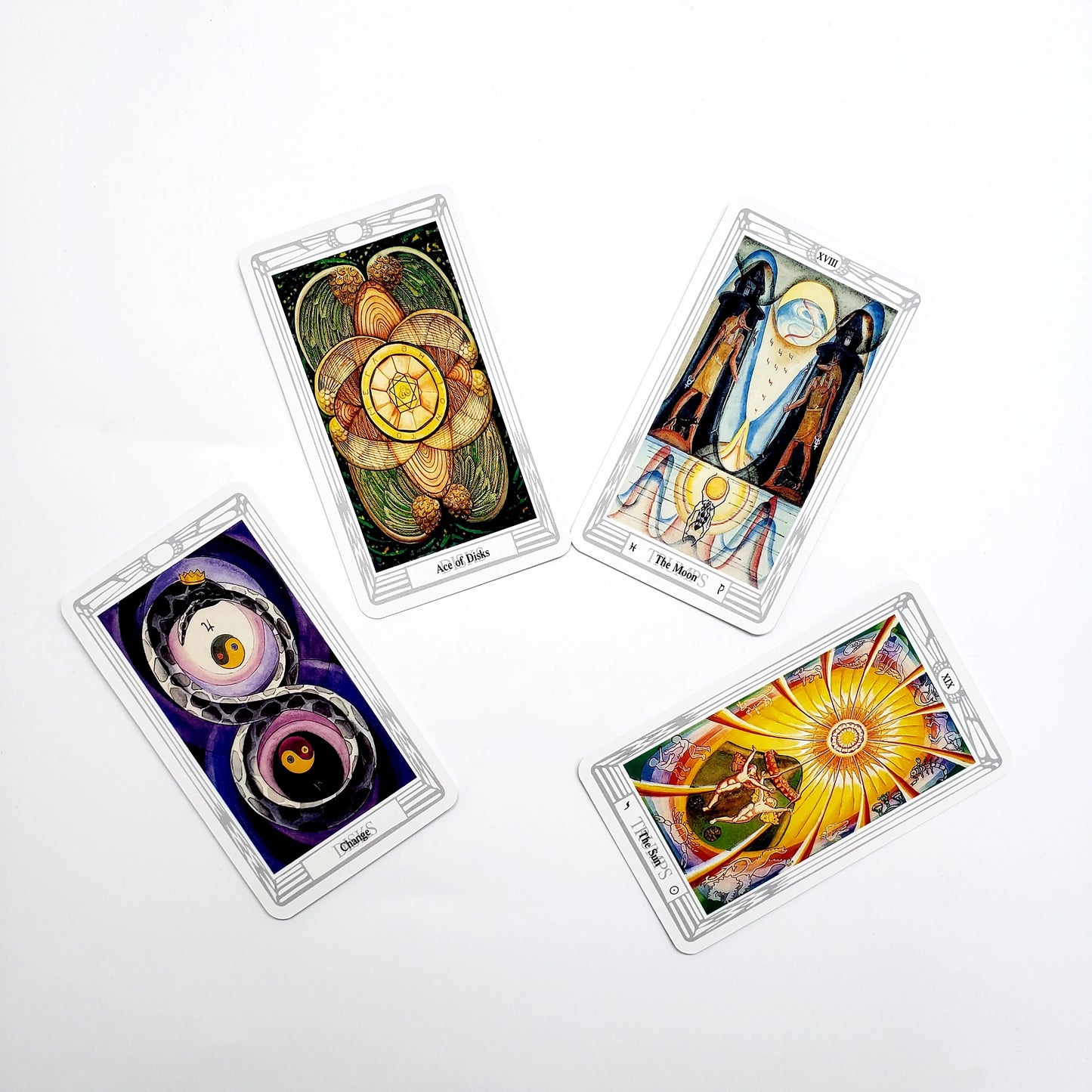 12x7cm Thoth Tarot Deck With Guidebook 78 Cards/Set Light Colors Design For Family Friends Party Board Game Divination Toys