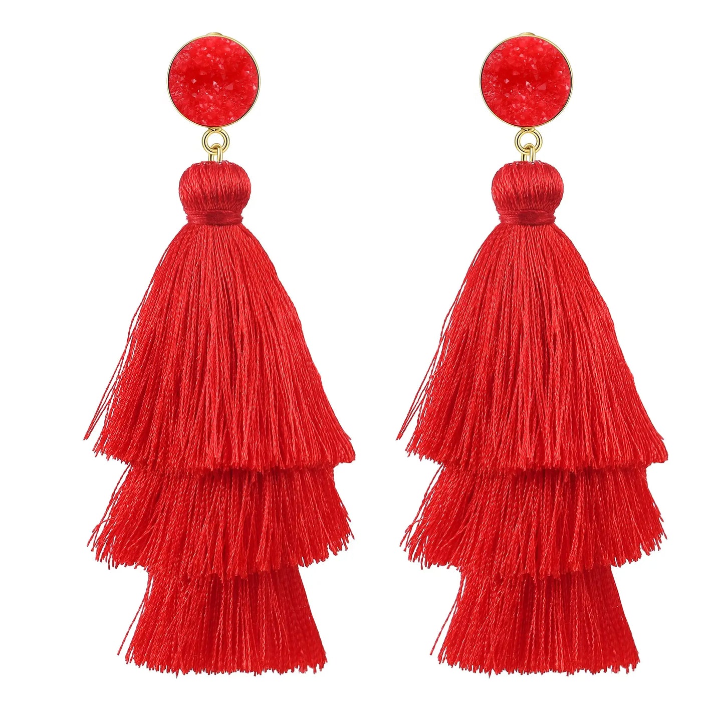 Shevalue Tassel Earrings for Women 14K Gold Plated With 925 Sterling Silver Needle New Modern Luxury Jewelry Fashion Lightweight