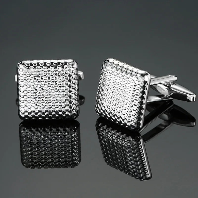 High Quality Cufflinks Luxury Cuff Links Mens French Square Button Shirts Accessories Business Jewelry