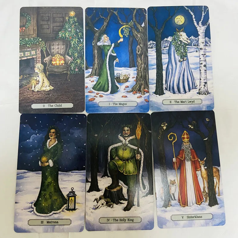 Yuletide Tarot cards 78pcs Card Game Tarot Deck with New Beginner Divination Oracle Party Game Occult