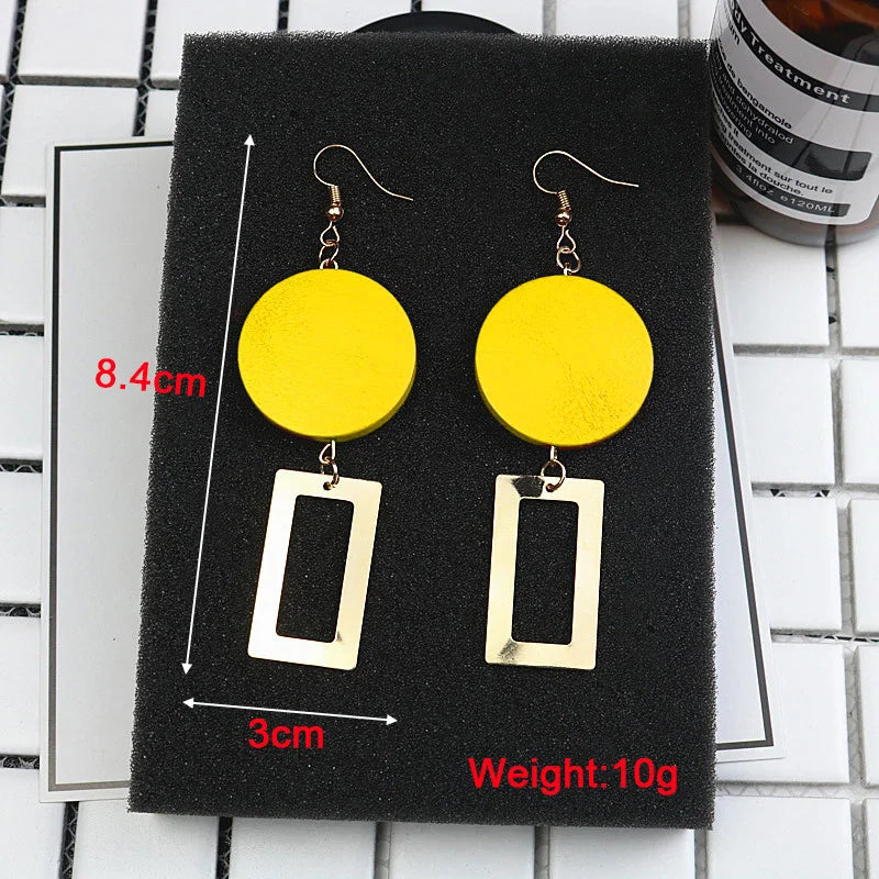 Yellow Color Hanging Earrings for Women Flower Dangle Earrings Korean Fashion Women's Earrings Party Gift pendientes mujer