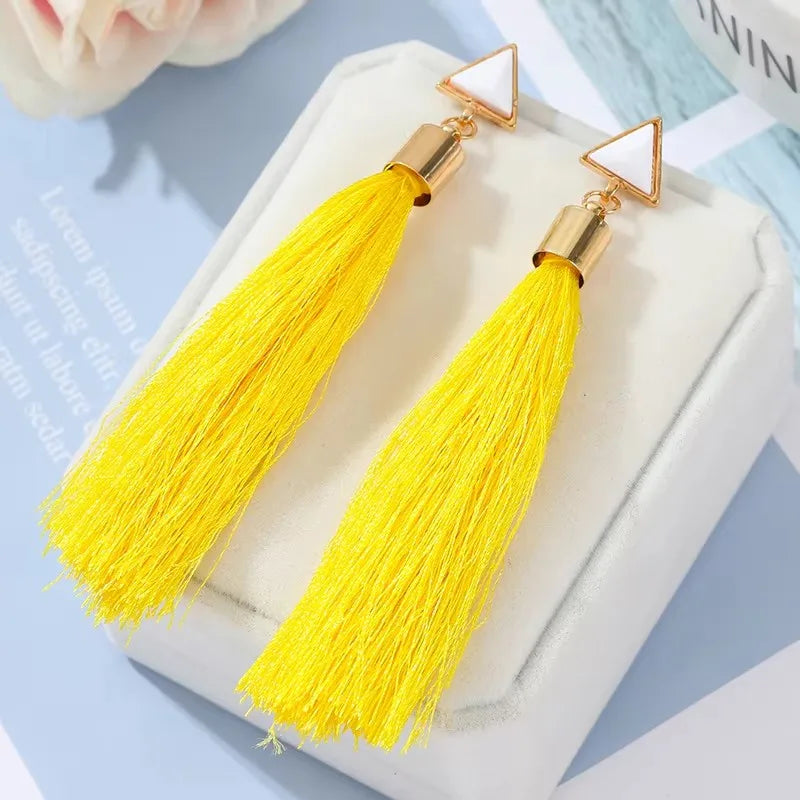 Yellow Color Hanging Earrings for Women Flower Dangle Earrings Korean Fashion Women's Earrings Party Gift pendientes mujer