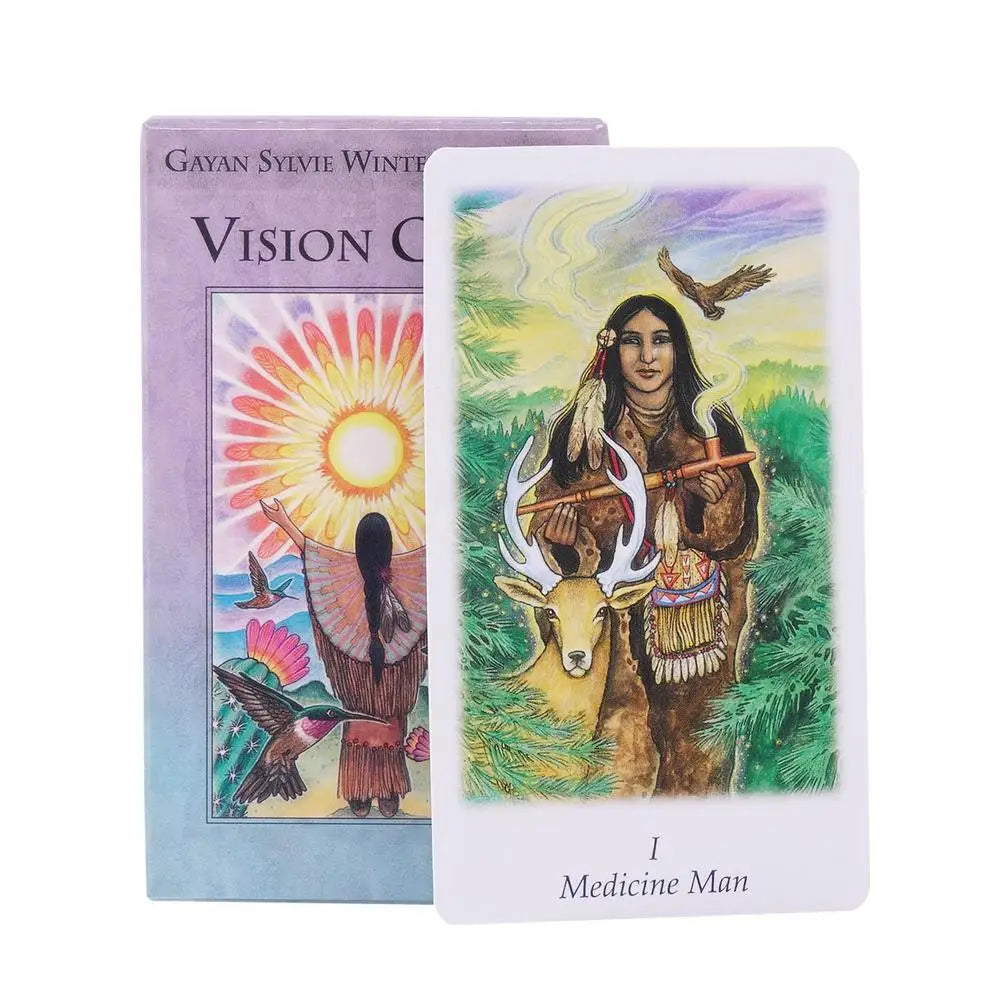 Fortune Telling Tarot Cards 78 Vision Tarot Cards Divination Tools Standard Tarot Decks for Board Game Fate Divination Friends