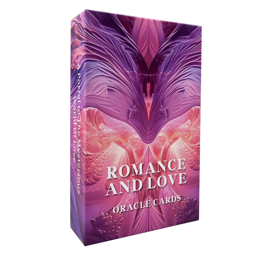 Romance and Love Oracle Cards Tarot English 12x7cm in Box Fortune Telling Toys Prophecy Divination Deck with Keywords 50-cards