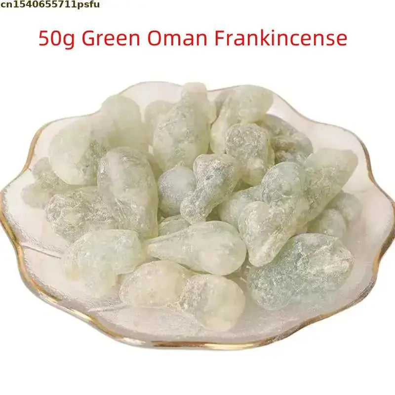 Natural Green Hojari Frankincense Rich Oil Yoga Meditation Calm Incense Burner Burning Resin Incense Aromatic Oman Frankincense