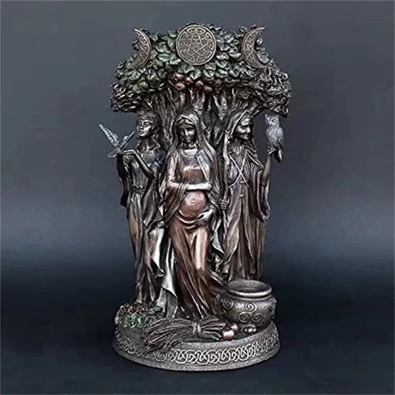 Goddess Sculpture Home Decor Ornament Miniatures Craft Resin Art Greek Goddess Statue Figurine Ancient Greek Religious Hecate