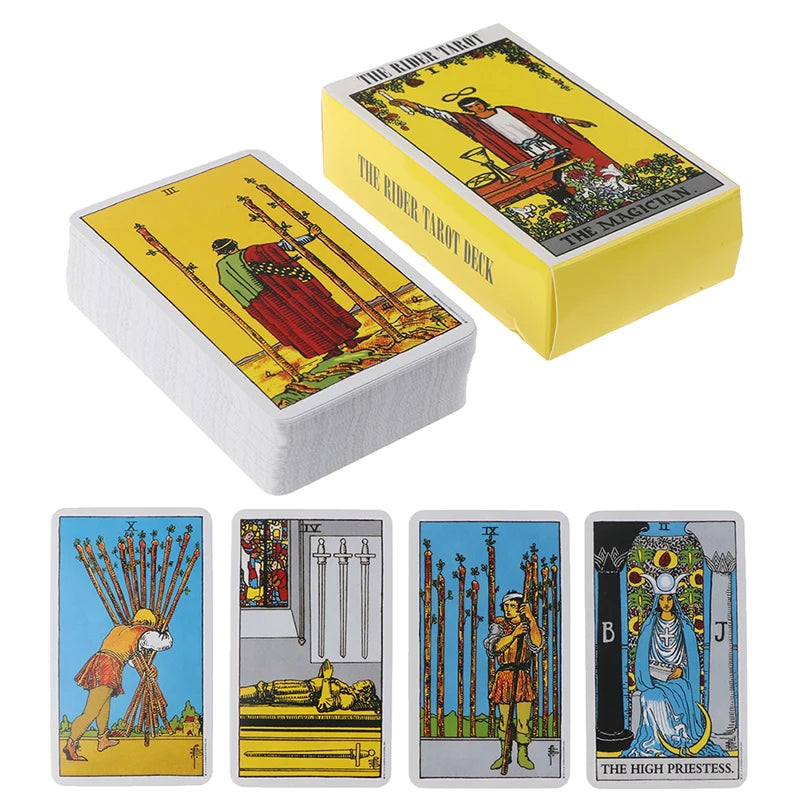 Tarot oracle card mysterious divination comics Tarot card female girl card game board game English playing cards with PDF guide