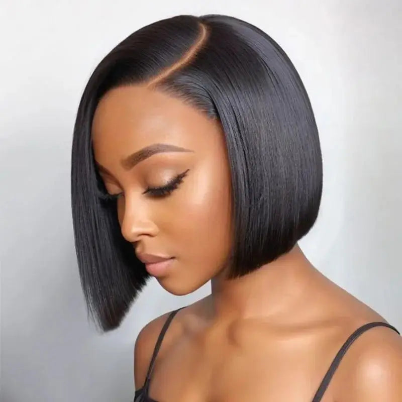 Clearance Sale Human Hair Bob Wig 13x4 Straight Lace Frontal 8-14 Inches Pre Plucked Hair Wigs Brazilian Remy Bone Straight Bob