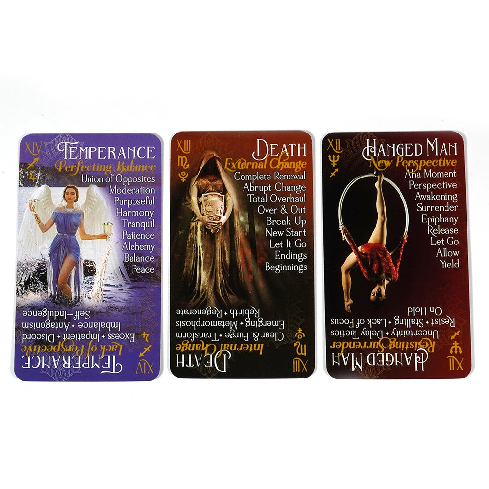 iN2IT Tarot Deck with Keywords 78 Tarot Cards 5 Bonus Oracle Cards. Tarot Card Deck For Beginners Learning Tarot Deck with Meani