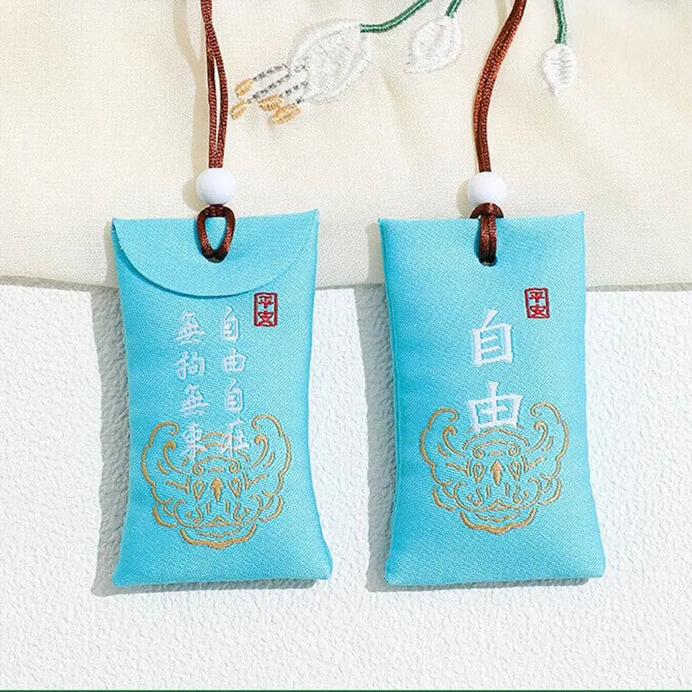 Spiritual Salt With Sachet Buddhist Spiritual Salt Pouch Necklace Blessing Lucky Bag Amulet Blessing Sachets Pendant