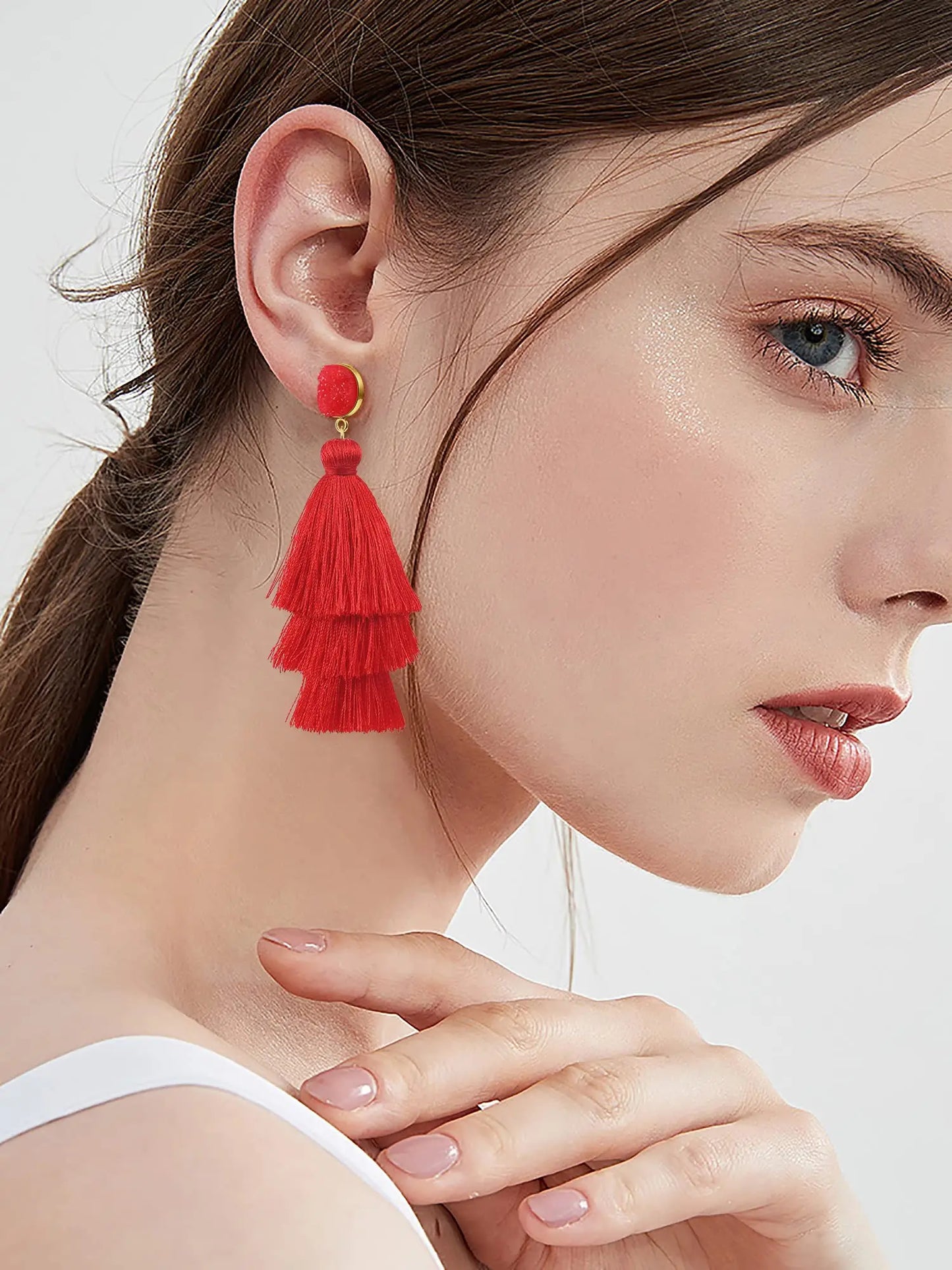 Shevalue Tassel Earrings for Women 14K Gold Plated With 925 Sterling Silver Needle New Modern Luxury Jewelry Fashion Lightweight