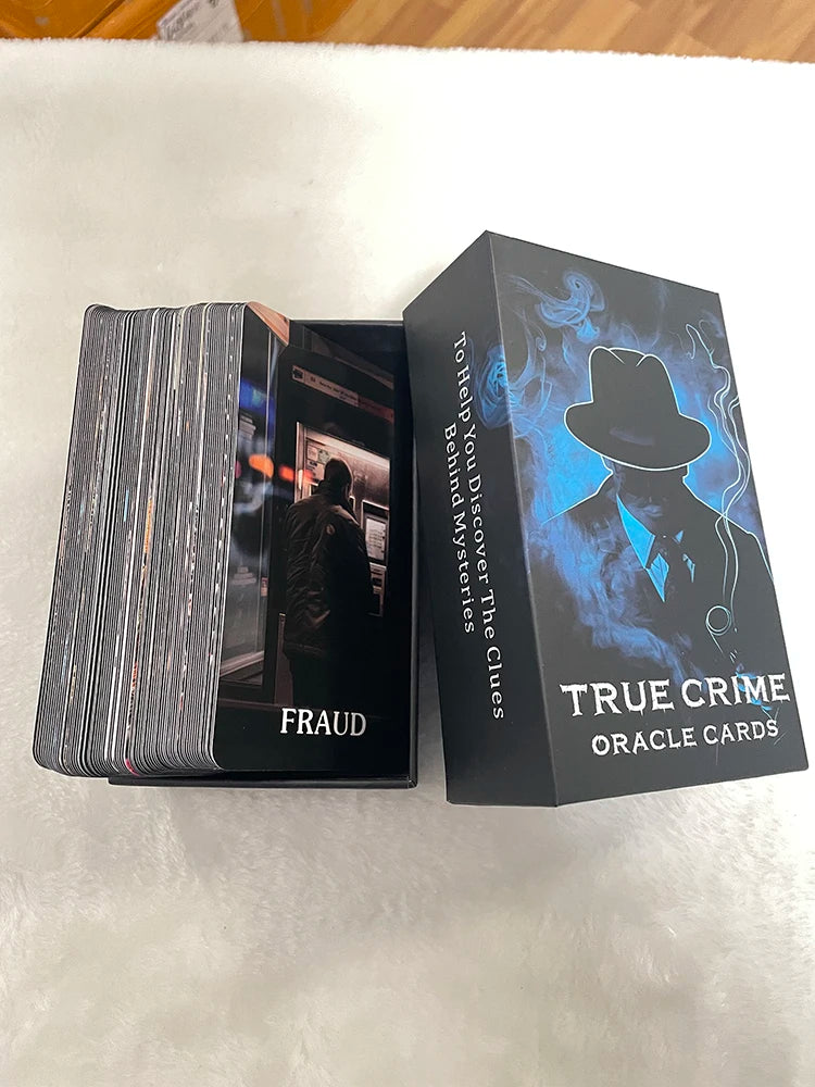 True Crime Oracle Deck, Tarot Cards for Beginners, 12x7cm Psychological 80-cards, Divination Taro in Box