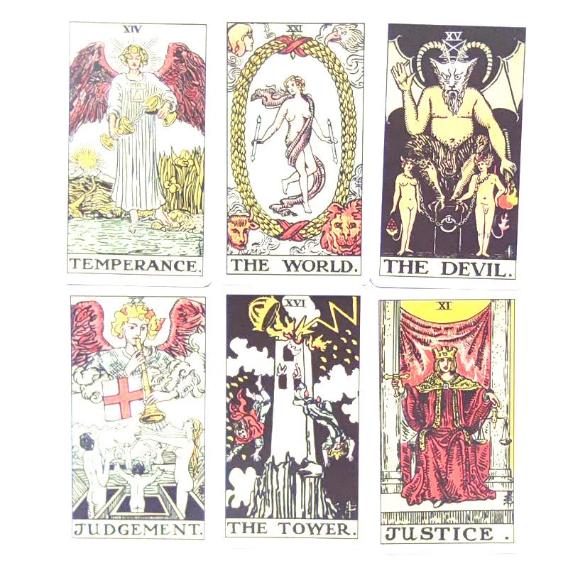 Tarot oracle card mysterious divination comics Tarot card female girl card game board game English playing cards with PDF guide