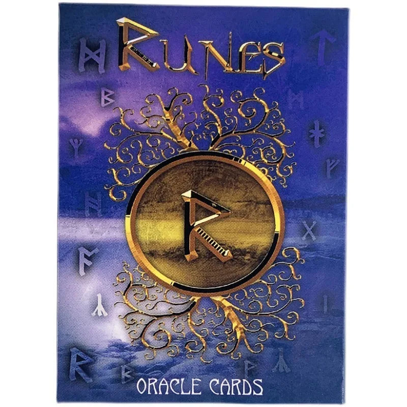 Runes Oracle Card 44PCS Tarot Family Party Prophecy Divination Board Game Psychic Card Party Board Game Poker Paper