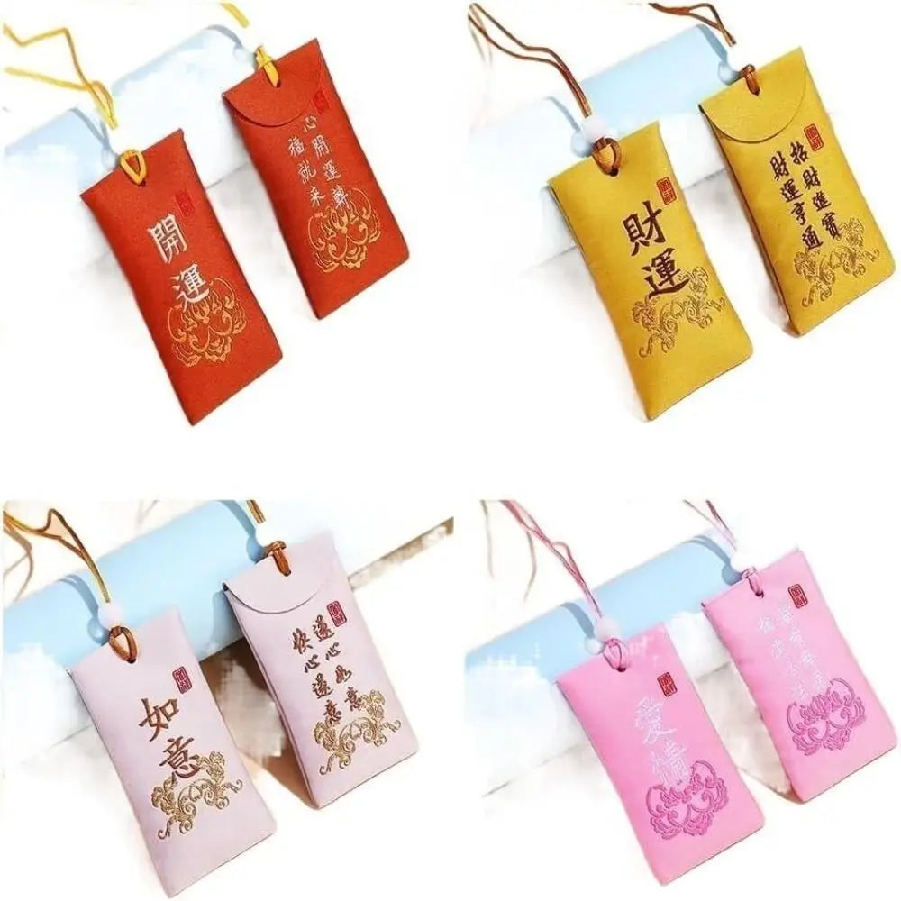 Spiritual Salt With Sachet Buddhist Spiritual Salt Pouch Necklace Blessing Lucky Bag Amulet Blessing Sachets Pendant