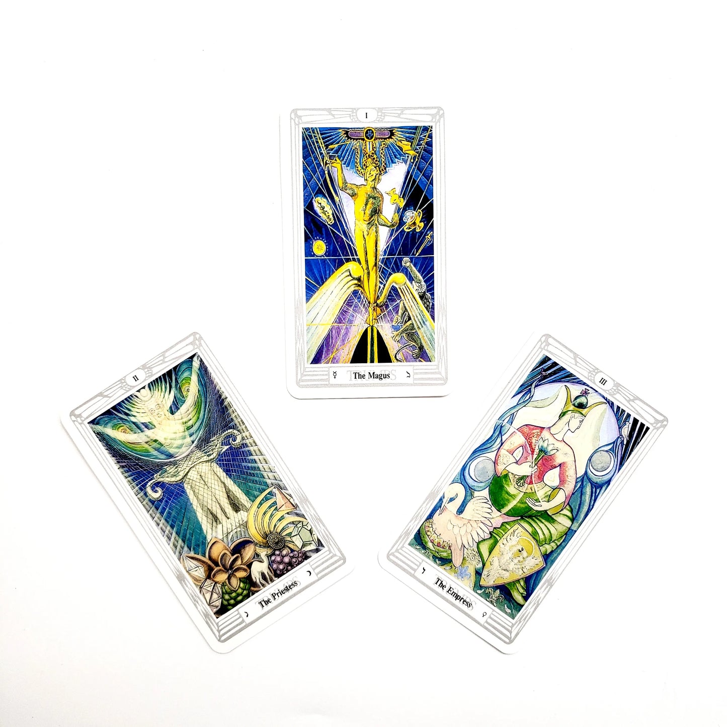 12x7cm Thoth Tarot Deck With Guidebook 78 Cards/Set Light Colors Design For Family Friends Party Board Game Divination Toys