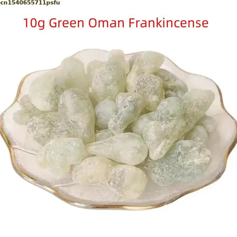 Natural Green Hojari Frankincense Rich Oil Yoga Meditation Calm Incense Burner Burning Resin Incense Aromatic Oman Frankincense