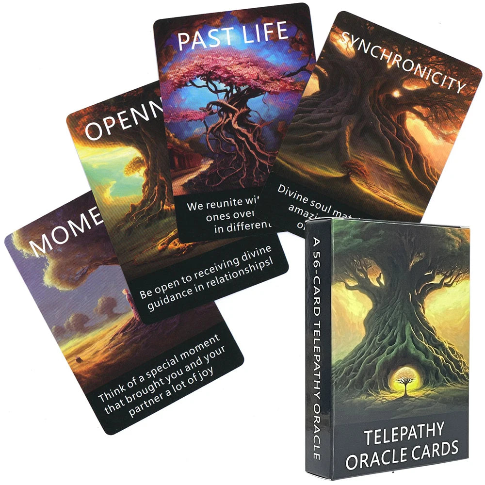 Telepathy Oracle Clarity Cards Prophecy Divination English Version Tarot Deck with Meaning on It Keywords Taro