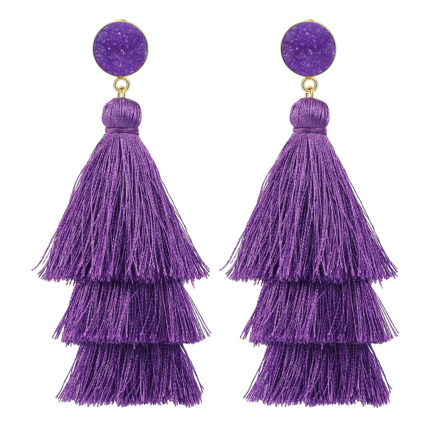 Shevalue Tassel Earrings for Women 14K Gold Plated With 925 Sterling Silver Needle New Modern Luxury Jewelry Fashion Lightweight