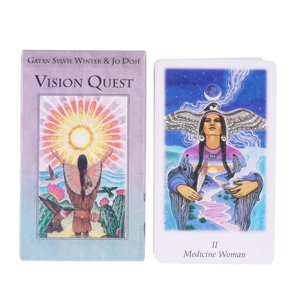 Fortune Telling Tarot Cards 78 Vision Tarot Cards Divination Tools Standard Tarot Decks for Board Game Fate Divination Friends