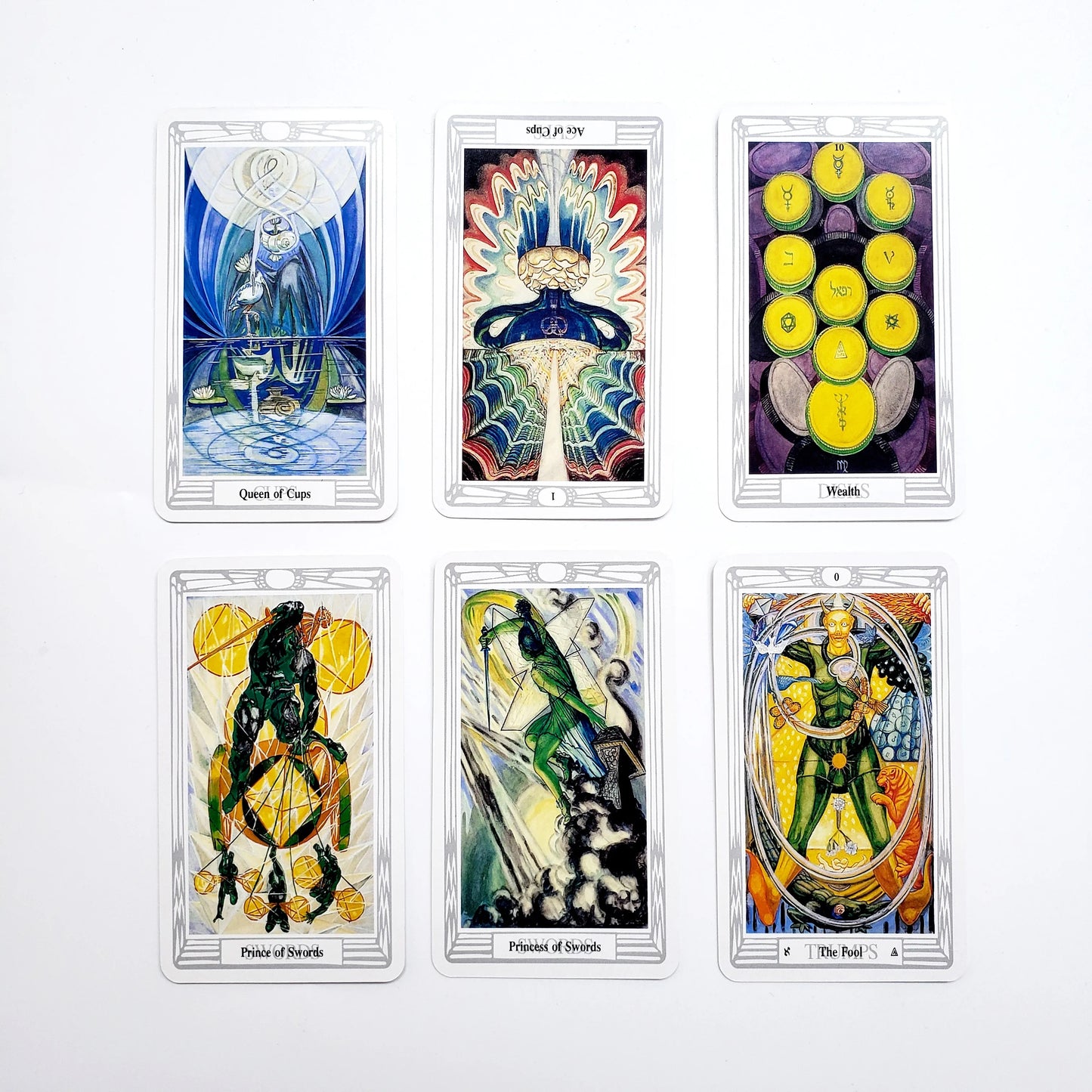 12x7cm Thoth Tarot Deck With Guidebook 78 Cards/Set Light Colors Design For Family Friends Party Board Game Divination Toys