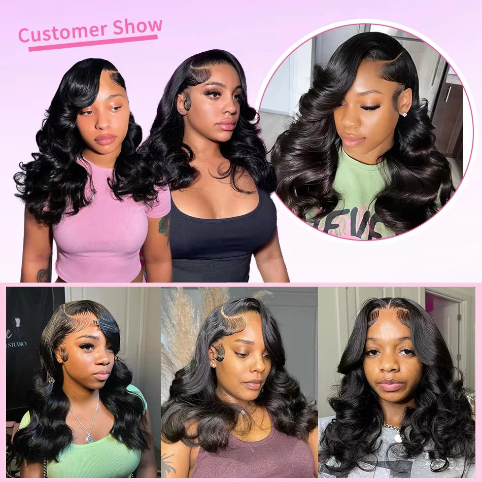 Brazilian Body Wave Short Bob 13x4 13x6 HD Transparent Lace Front Human Hair Wigs 5x5 high density Pre Plucked Lace Frontal Wig