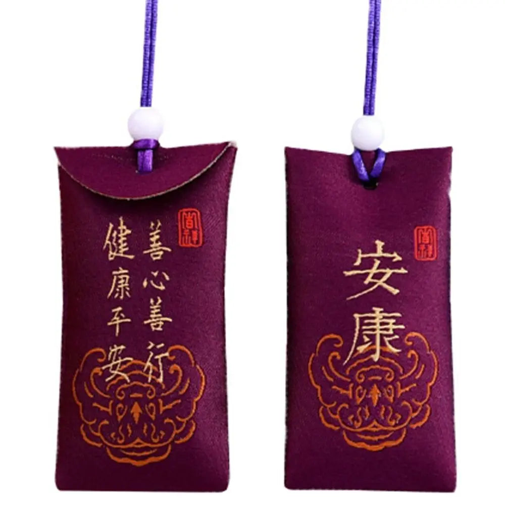 Spiritual Salt With Sachet Buddhist Spiritual Salt Pouch Necklace Blessing Lucky Bag Amulet Blessing Sachets Pendant