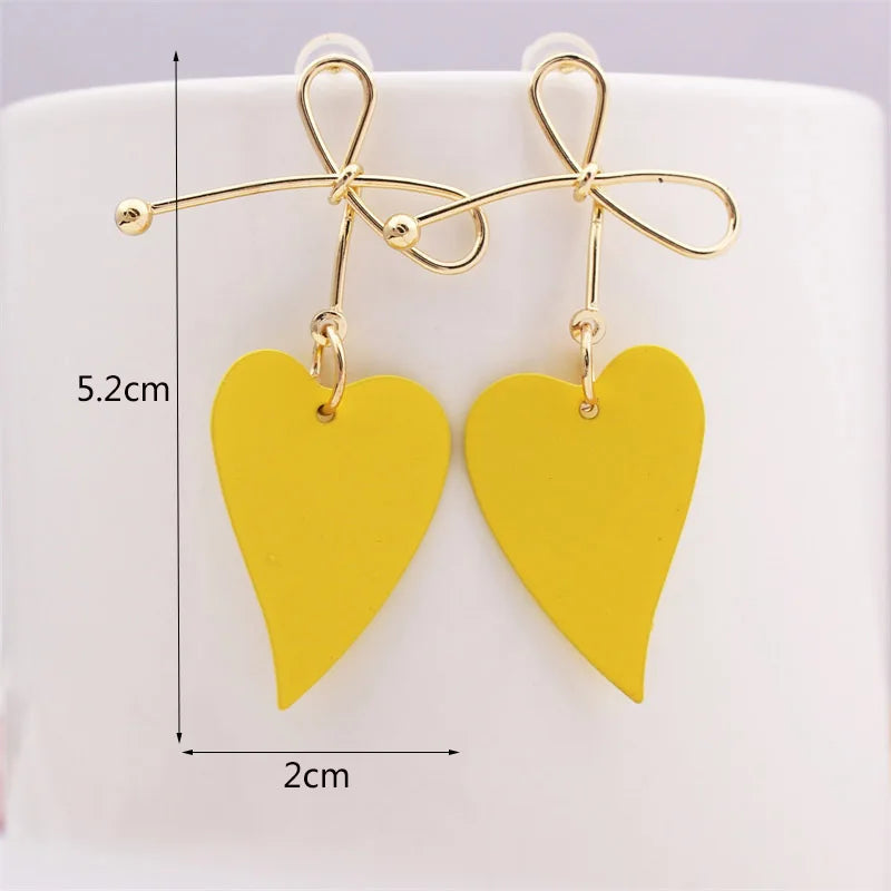 Yellow Color Hanging Earrings for Women Flower Dangle Earrings Korean Fashion Women's Earrings Party Gift pendientes mujer