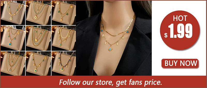 DIEYURO 316L Stainless Steel Maillard Brown Round Bowknot Pendant Doublelayer Necklace Women New Fashion Neck Chain Jewelry Gift