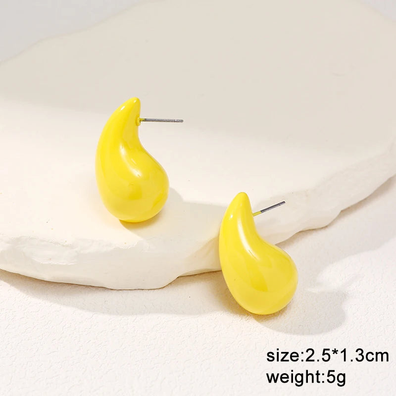 Yellow Color Hanging Earrings for Women Flower Dangle Earrings Korean Fashion Women's Earrings Party Gift pendientes mujer