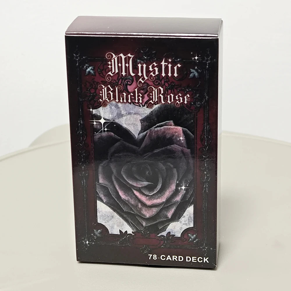 Mystic Black Rose Oracle Deck 78 Pcs Situations Tarot Cards Twin Flame Love Keywords Deck Healing Shadow Work Unique 10.3*6cm