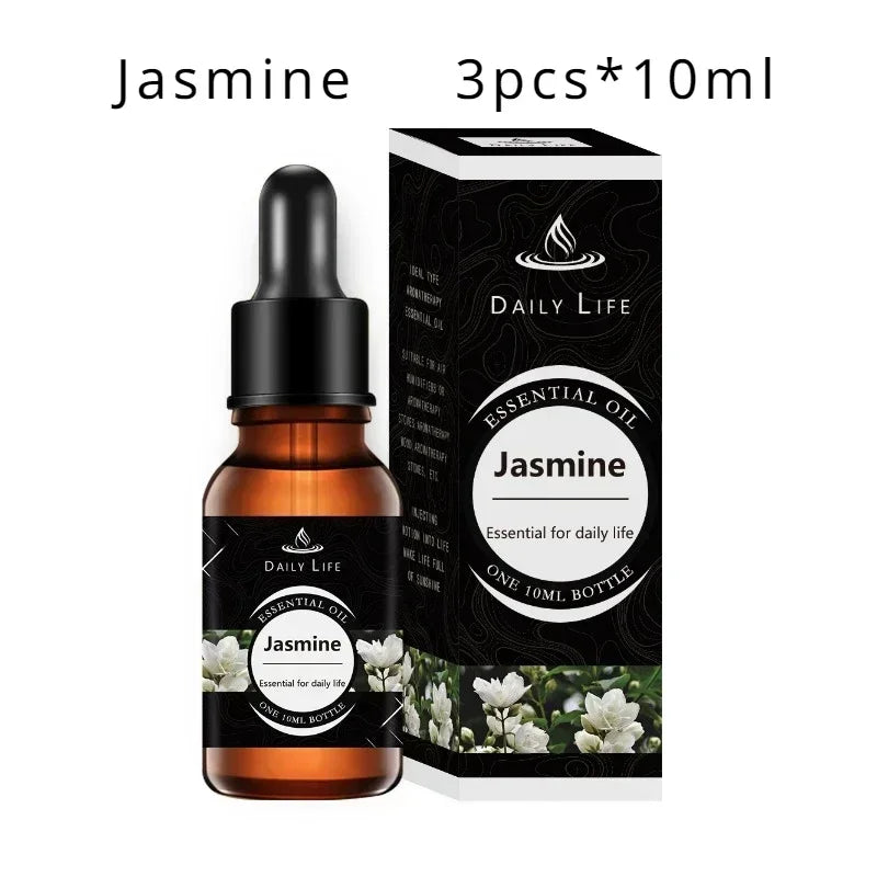 10ml*3pcs Aromatherapy Plant Essential Oil Water-soluble Humidifier Fireless Aromatherapy Refill Liquid Aromatherapy Machine Set