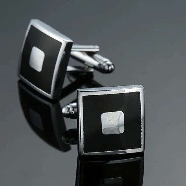 High Quality Cufflinks Luxury Cuff Links Mens French Square Button Shirts Accessories Business Jewelry