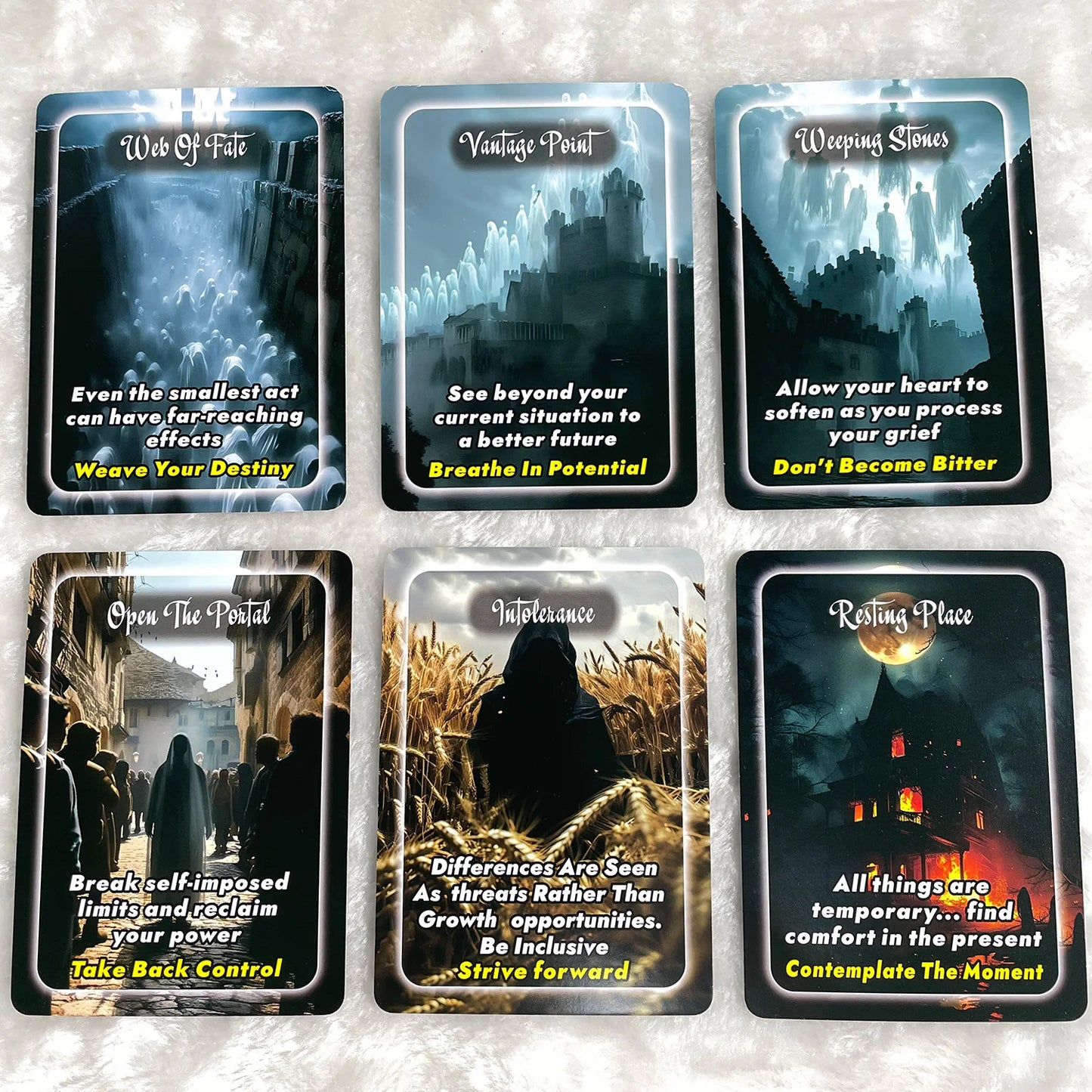 44pcs Healing Frustration Transformation Rebirth 12x8.6cm Divination Runes Board Game Props English Oracle in Box Tarot Cards