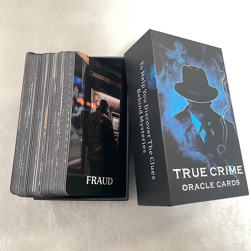 True Crime Oracle Deck, Tarot Cards for Beginners, 12x7cm Psychological 80-cards, Divination Taro in Box