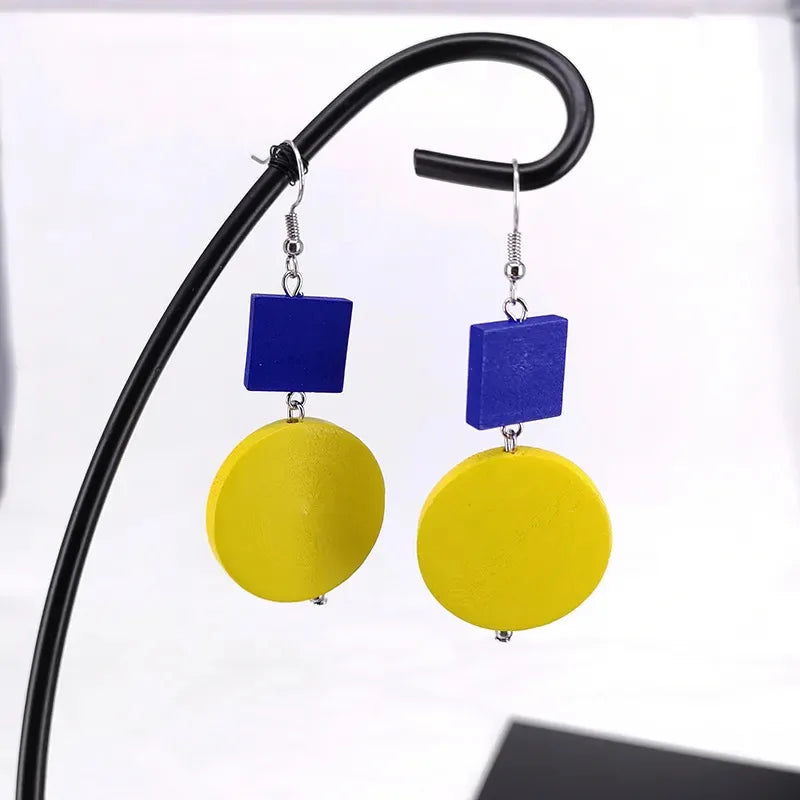 Yellow Color Hanging Earrings for Women Flower Dangle Earrings Korean Fashion Women's Earrings Party Gift pendientes mujer