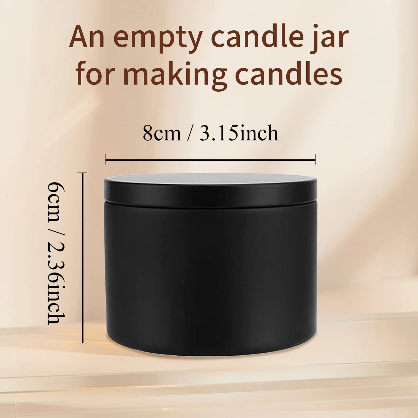 24-Pack 8oz/4oz Metal Candle Tins with Wood Grain Lids - Airtight, Leak-Proof Containers for DIY Crafts, Storage, and Gifts