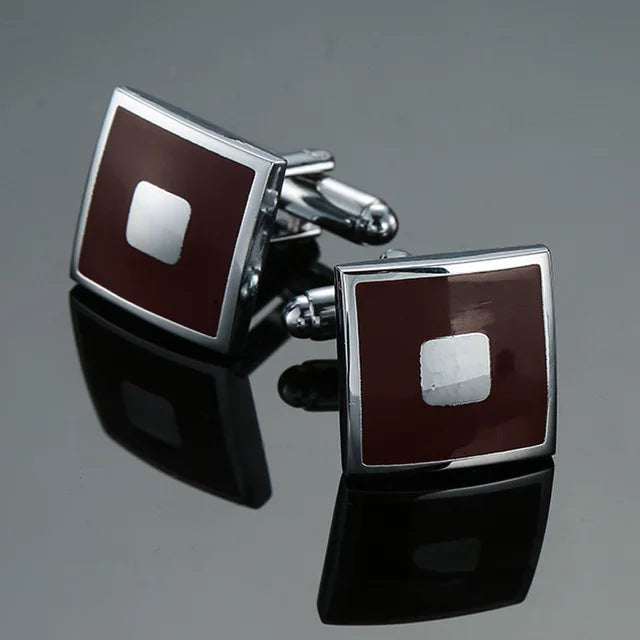 High Quality Cufflinks Luxury Cuff Links Mens French Square Button Shirts Accessories Business Jewelry