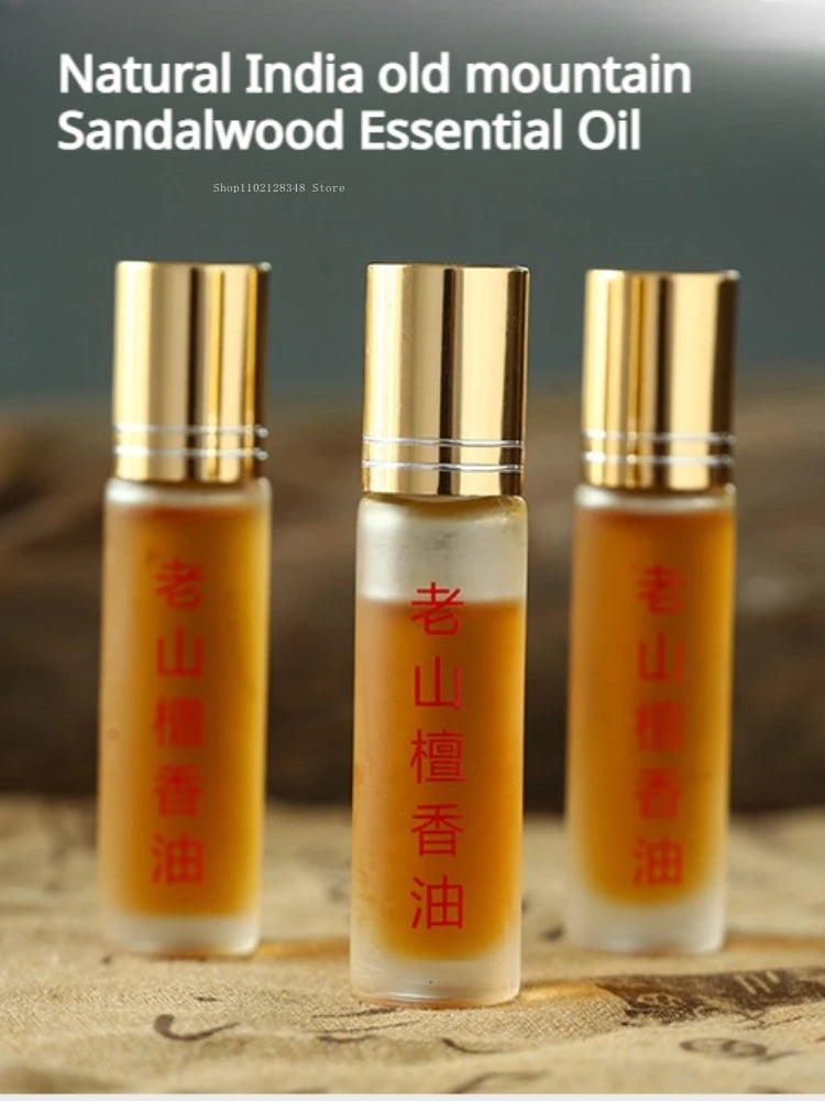 10ml Natural India Old Mountain Sandalwood Essential Oil Indoor Humidifier Air Purification Buddhist Beads Aromatherapy Oil