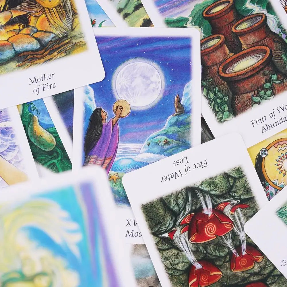 Fortune Telling Tarot Cards 78 Vision Tarot Cards Divination Tools Standard Tarot Decks for Board Game Fate Divination Friends