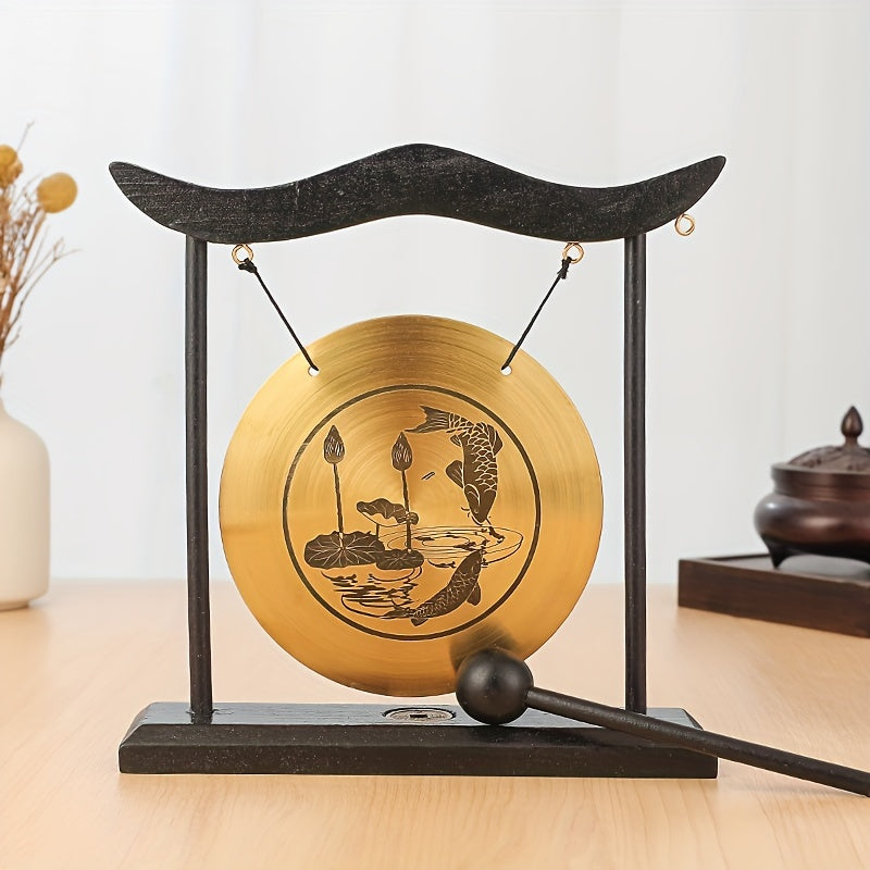 Meditation Gong, Meditation Percussion Gong, Harmonious Brass Gong for Meditation & Sound Relaxation - Suitable for Yoga, Home & Office Decoration - 1pc.