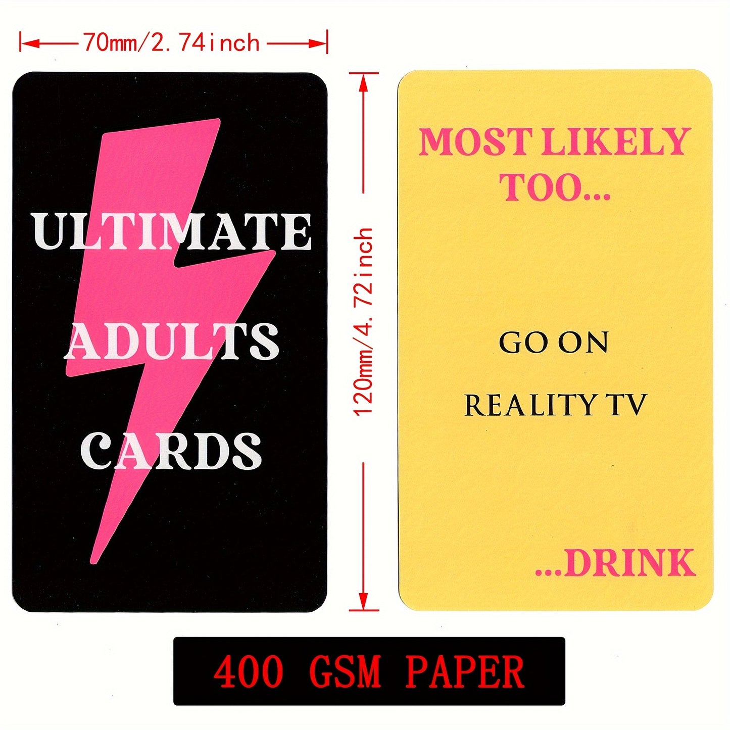 Be Honest Or Get Drunk Game Cards - Card Stock Material, Fun Adult Drinking Game with Naughty Challenges and Dares, Perfect for Parties, Game Nights, and Weekends Away