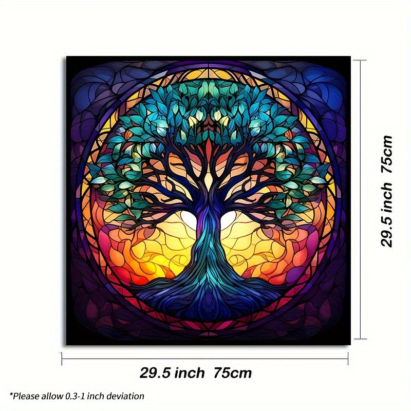 Tree Of Life Tarot Tablecloth - Colorful Altar Cloth For Divination, Witchcraft & Astrology | Polyester Oracle Card Mat Cover