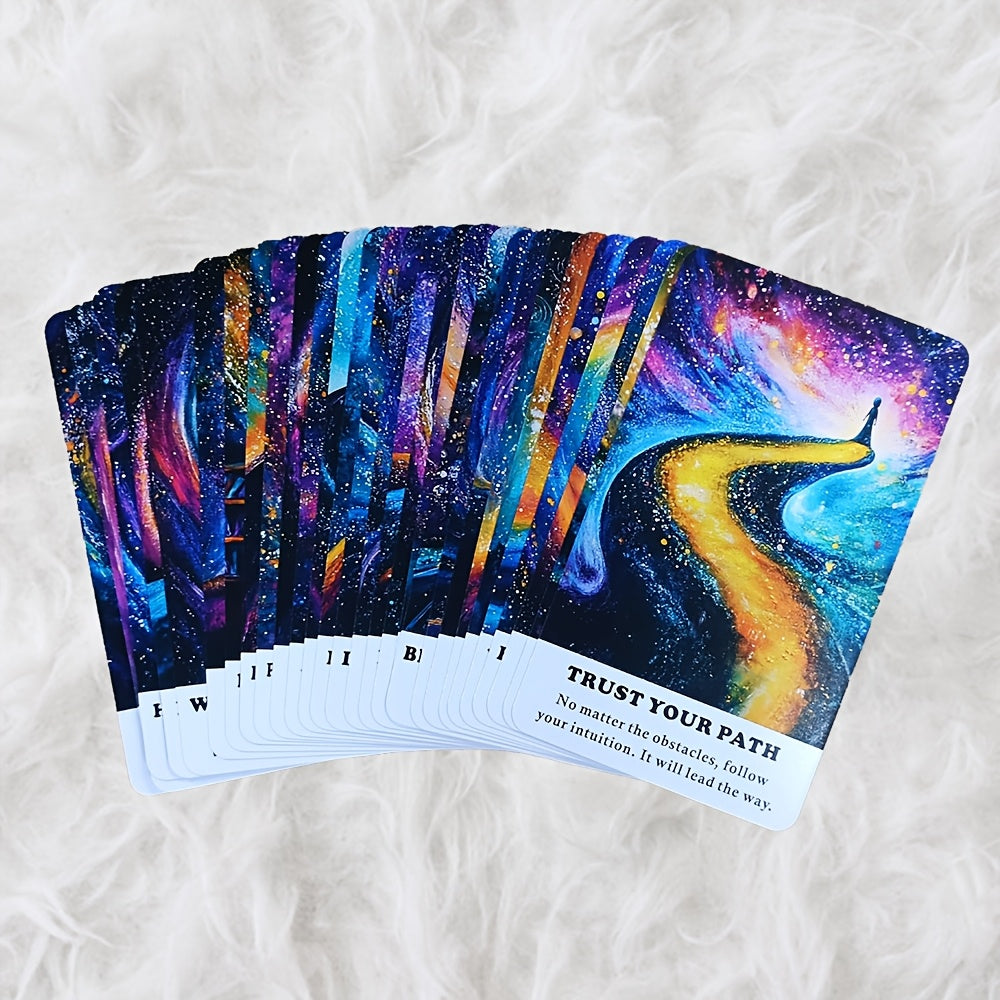 Intuition Oracle Cards - 56-Card Deck with Keywords for Spiritual Guidance & Party Fun | Perfect Beginner's Tarot Set | Ideal Christmas Gift for Ages 14+