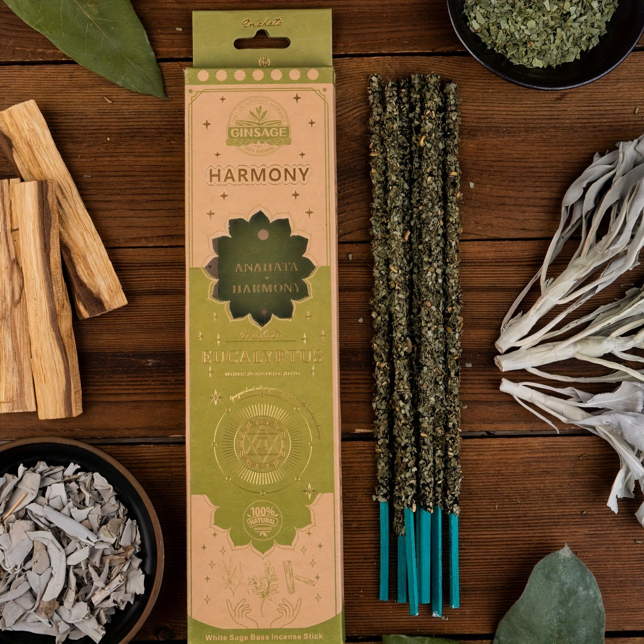 The Herbal Incense Stick Seven Chakra Series Is Made of White Sage, Peruvian Holy Wood, Blue Sage, Rosemary, Lavender, Eucalyptus Leaves, Osmanthus, Cinnamon, And Dark Red Roses (Due to Long-Distance Transportation, The Dregs