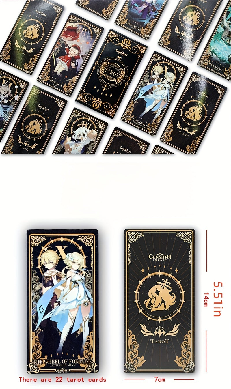 Anime Game Tarot Cards, Interactive Cards, Cartoon Cards, Anime Character Fan Divination Oracle Tarot Card, Fate Divination Cards, Halloween, Thanksgiving Day And Christmas Gifts