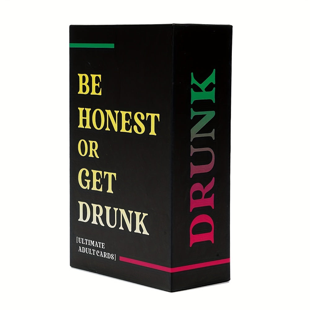 Be Honest Or Get Drunk Game Cards - Card Stock Material, Fun Adult Drinking Game with Naughty Challenges and Dares, Perfect for Parties, Game Nights, and Weekends Away