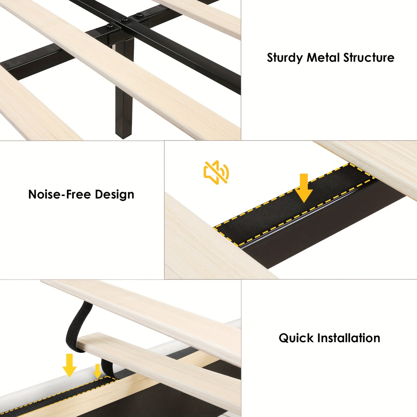 FULTRU LED Bed Frame with 2 Storage Drawers, Modern Smart Faux Leather Upholstered Platform Bed Frame with Adjustable Semicircle Headboard